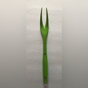 Foley Vintage Nylon Plastic Two Prong Green Serving Utensil Meat Fork